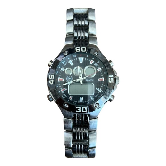 U.S. Polo Assn. Men’s Watch Digital Analog USF8208 Stainless Japan Needs Battery - Picture 1 of 7